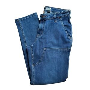 Carhartt Women’s 8 Medium Wash Relaxed Fit Double Front Rugged Flex® Cargo Jeans